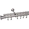 Metalinis karnizo komplektas JAZZ, dvigubas, nikelio sp., 2,4 m, Ø 25/19 mm
