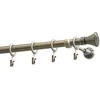Metalinis karnizo komplektas JAZZ, viengubas, sendinto žalvario sp., 1,6 m, Ø 19 mm