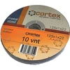 Metalo pjovimo diskai CORTEX, 125 x 1,0 x 22 mm, plienui, 10 vnt.