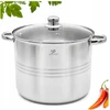 Meyerhoff 12L puodas su matavimo puodeliu ir dangteliu sriuboms, nerūdijantis plienas, dujoms, indukcinis, 28 cm