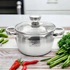 Meyerhoff 1,8L NERŪDIJANČIO MEDŽIAGOS PUODAS SU MATAVIMO MATAVIMU IR DANGIU 16cm DUJŲ INDUKCIJA