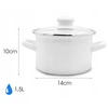 Meyerhoff ENAMEL puodas 1,5L tradicinis 14cm su DANČIU universalus 3D su rankenomis