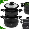 Meyerhoff Garinimo puodas STEAMER 24cm 3 dalys 9L Virtuvės marmuras