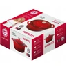 Mg Home 5L emaliuotas ketaus PUODAS SU RAUDONU DANGIU, DUJINĖS, INDUKCINĖS, ORKAITĖS, 25cm