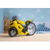 Midex MOTORINIO MOTOCIKLO GELTONAS IR Juodas 19 x 11 CM Smulkintuvo Smulkintuvo LAIKRODŽIO SIGNALAS