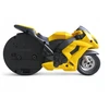 Midex MOTORINIO MOTOCIKLO GELTONAS IR Juodas 19 x 11 CM Smulkintuvo Smulkintuvo LAIKRODŽIO SIGNALAS