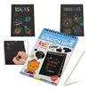 Midex SCRATCH BOOK bloknotas Scratch BOOK A5 Juodas MAGICAL SCRATCH BOOK Sąsiuvinis VAIKAMS