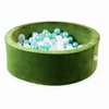 Mimii Suchy basen 90x30 Velvet Soft Oliwkowy su piłeczkami 200 vnt: skaidrus,