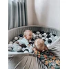 Mimii SUCHY BASEN KOJEC vaikams 110x40cm Velvet Pilka 500 piłek apvalus