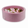 Mimii SUCHY BASEN KOJEC vaikams 90x30cm Soft Rožinė 200 piłek apvalus