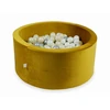 Mimii SUCHY BASEN KOJEC vaikams 90x40cm Velvet Auksinis 300 piłek apvalus