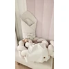 MimiNu OCHRANIACZ do łóżeczka warkocz PREMIUM SOFT PRĄŻEK 220-240 cm ECRU
