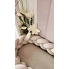 MimiNu OCHRANIACZ do łóżeczka warkocz PREMIUM SOFT PRĄŻEK 220-240 cm ECRU