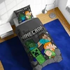 Patalynės komplektas MINECRAFT patalynė 140x200 Pilkas ALEX STEVE MONSTRERS 100% MEDVILNĖ