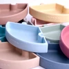 Minikoioi Silikoninė lėkštė vaikams Dėlionė su siurbtuku 3 vnt. 19 cm Rožinė
