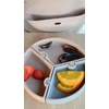Minikoioi Silikoninė lėkštė vaikams Dėlionė su siurbtuku 3 vnt. 19 cm smėlio spalvos