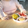 Minikoioi Silikoninė lėkštė vaikams Dėlionė su siurbtuku 3 vnt. 19 cm Rožinė