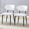 Minimalistinės baltos ergonominės kėdės, 2 vnt