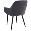 Minkšta aksominė kėdė svetainei, QUILTED virtuvei, LARGO, pilka JUMIhome