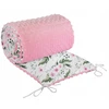 Minkšta kūdikio lovytės apsauga Babymam 180x30, rožinė/balta