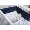 Minkšta kūdikio lovytės apsauga Babymam 180x30, mėlyna