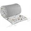 Minkšta kūdikio lovytės apsauga Babymam 180x30, pilka/balta