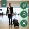 MINKŠTA MEDŽIAGA KADVA Lazio kelioninis lagaminas 44 L juodas RATAI Juodas