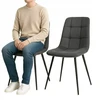 Minkšta veliūrinė kėdė svetainei valgomajam Loft Metalinės kojos iki 120kg