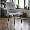 Artseries Minkštas Velvet Chair Pilkas Squares Velvet Glamour Scandinavian