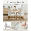 Minkštos valgomojo kėdės, 2 komplektas, lenkta nugara, medinės kojos, paminkštinta sėdynė