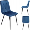 MINŠTA dygsniuota VELVET KĖDĖ moderni PIADO tamsiai mėlyna JUMIhome