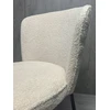 MINŠTA KĖDĖ LUGANO| Smėlio spalvos boucle audinys| Juodos modernios kojos