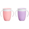 Miracle 360 ​​treniruočių puodelis su rankenėlėmis 207ml munchkin purpurinė/rožinė