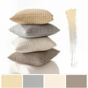 MIULEE 4 x Minkštas pagalvės užvalkalas 40x40 cm užtrauktukas miegamojo svetainei BEIGE QV