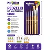Miximport Mokykliniai teptukai, skirti dažymui apvaliais ir plokščiais dažais, 6 vnt.