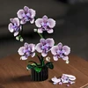 MJI 13115 Gėlių orchidėjų kaladėlės, 619 elementų - dekoratyvinis orchidėjų modelis