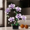 MJI 13115 Gėlių orchidėjų kaladėlės, 619 elementų - dekoratyvinis orchidėjų modelis