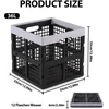 Moby System SKŁADANE PUDEŁKO PLASTIKOWE 36 L Z UCHWYTAMI WYTRZYMUJE 10 KG Juoda