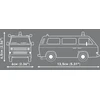 Modelių rinkinys - COBI - Veiksmų miestas Volkswagen T3 policijos autobusas - 1:35 mastelis - 144 dalys - Juoda/raudona
