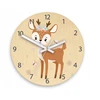 Modernclock Laikrodis ścienny Jelonek su kwiatami dla dziecka-CICHY