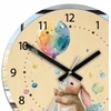 Modernclock Vaikiškas sieninis laikrodis Triušis su balionu 30cm HAPPY