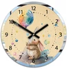 Modernclock Vaikiškas sieninis laikrodis Triušis su balionu 30cm HAPPY