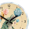 Modernclock Vaikiškas sieninis laikrodis Krokodilas 30cm - tylus mechanizmas