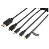 Modulinis HDMI adapterių rinkinys DELTACO, USB- C, mDP, DP, Mini, Micro, juodas / HDMI-AR10 / 1902496