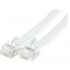 Modulinis kabelis DELTACO RJ12/6C, 2m, baltas / DEL-159