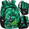 MOKYKLĖS KUPRINĖ MOKYKLEI MINECRAFT PIXELS Žalias COOL PACK COOLPACK LARGE