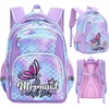 Mokyklinė kuprinė mergaitėms Imiti Undinėlė, 17 l, 40 × 30 cm, violetinė