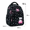Mokyklinė kuprinė ortopedyczny juoda dziewczęcy 9-12 lat Hello Kitty Kite