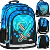 Mokyklinė kuprinė Starpak Pixel Mėlyna, mėlyna