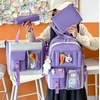 Mokyklinis krepšys K&M 4in1, violetinės spalvos
